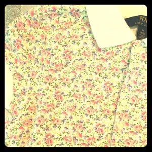 Girls Ralph Lauren Polo shirt dress floral sz M